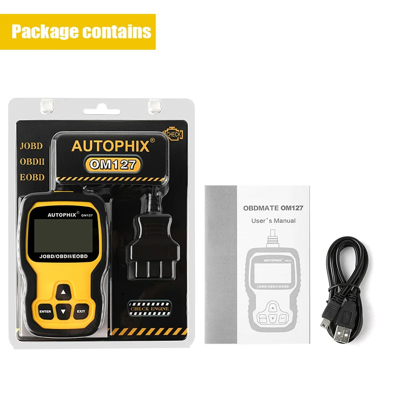 Autophix OM127 Obd2 Car Diagnostic OBDII EOBD JOBD Code Reader Obd 2 Automotive Scanner For Toyota Honda Nissan With Russian