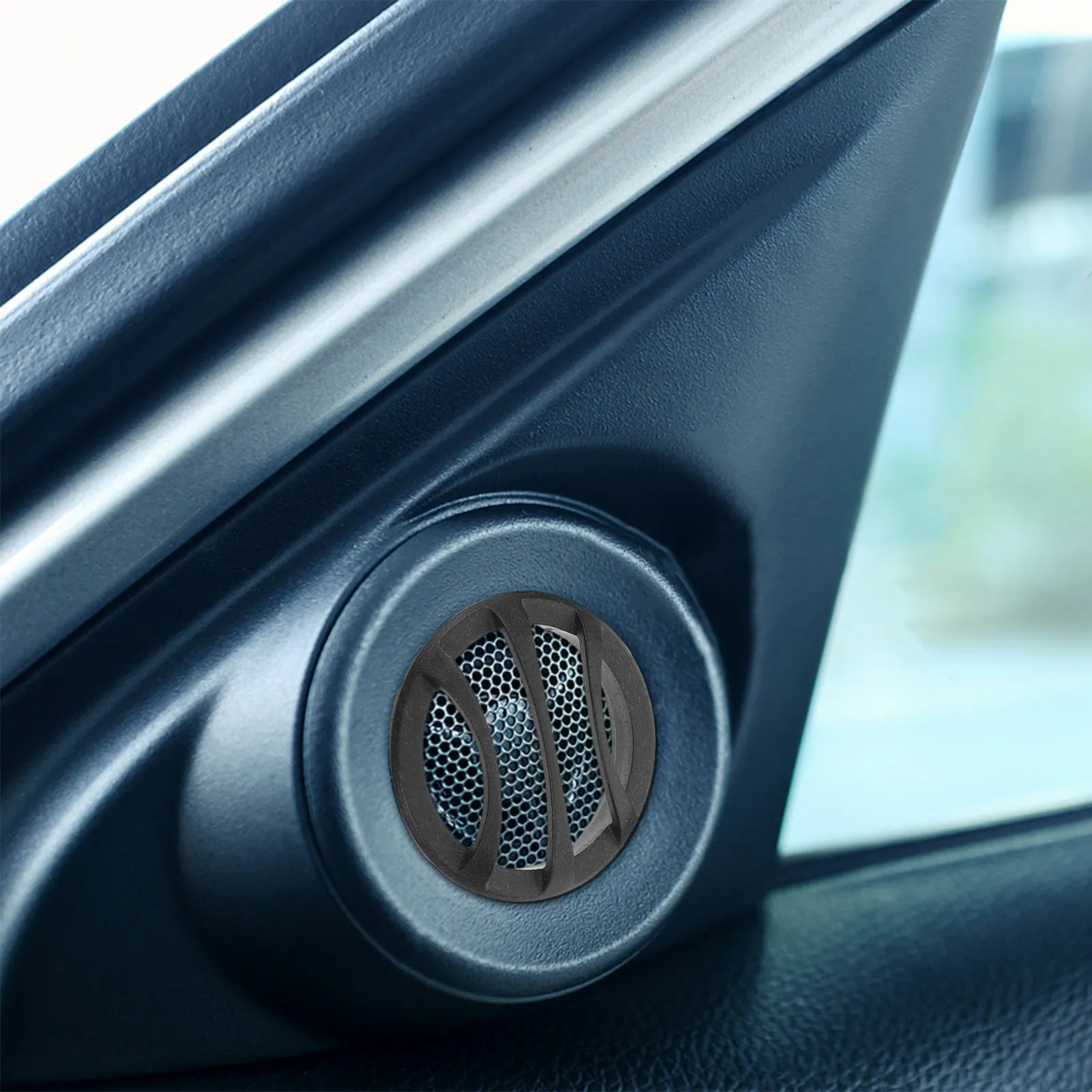 4Pcs Car Audio Speaker Grill Cover Mesh Protective Tweeter Plastic Dustproof Round Speaker Cover Fits 2 Inch Tweeters