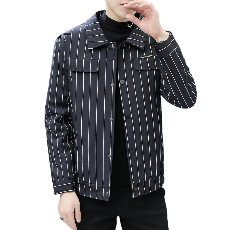 

new Men's youth slim Korean style male casual handsome all-match printing men's jacket loose