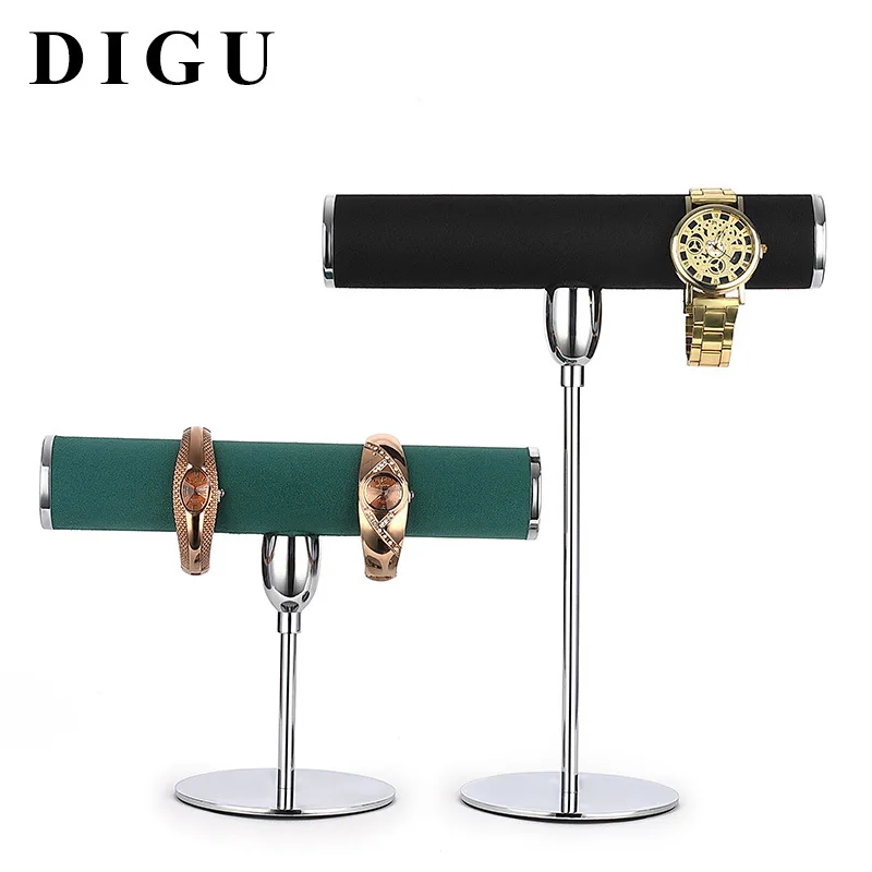 Bracelet Display Stand Microfiber Bracelet Jewelry Stand Holder Watch Window Display Prop Jewelry Metal Display Stand