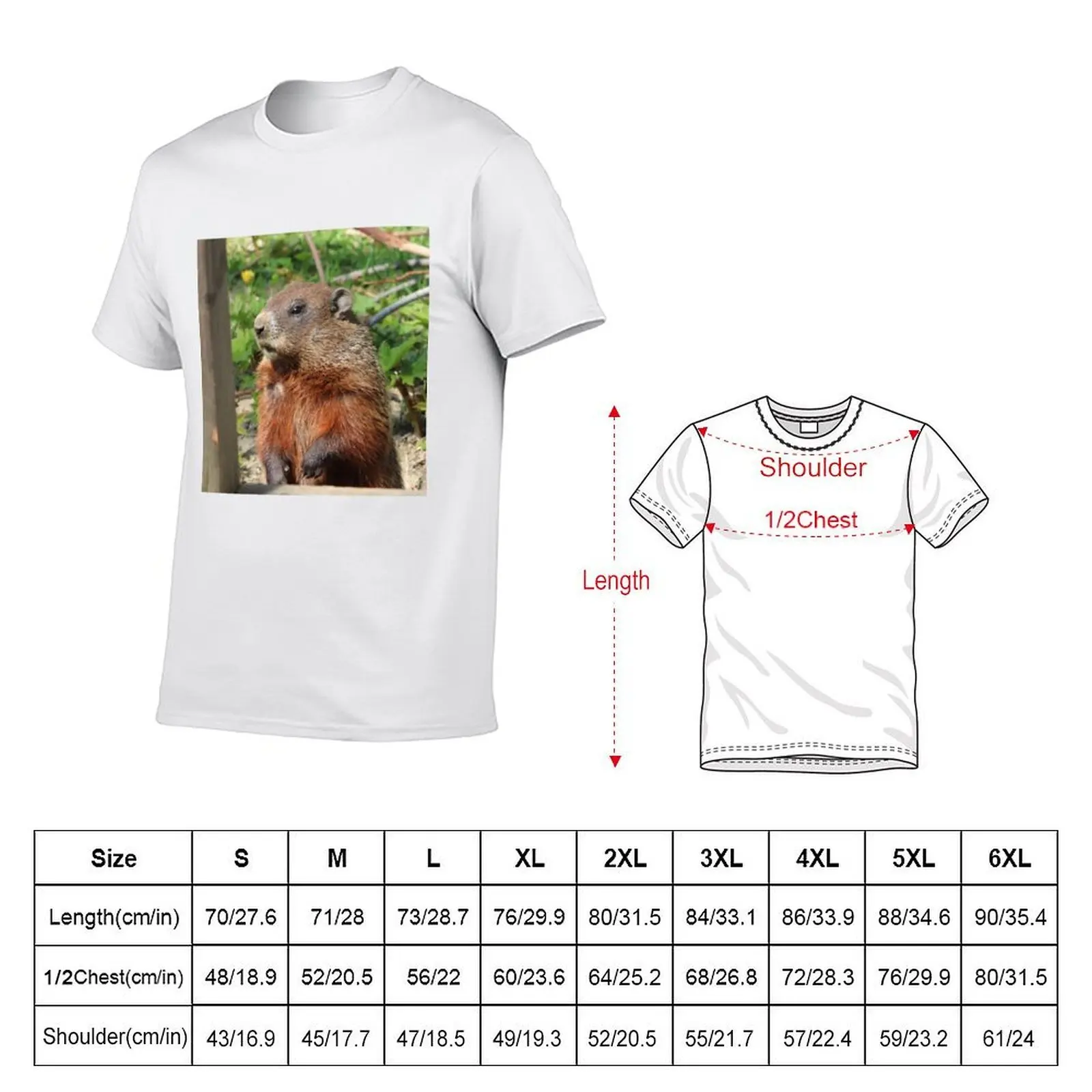 Woodchuck Checking out the Place T-Shirt t shirt man plain t shirt man casual T-Shirt