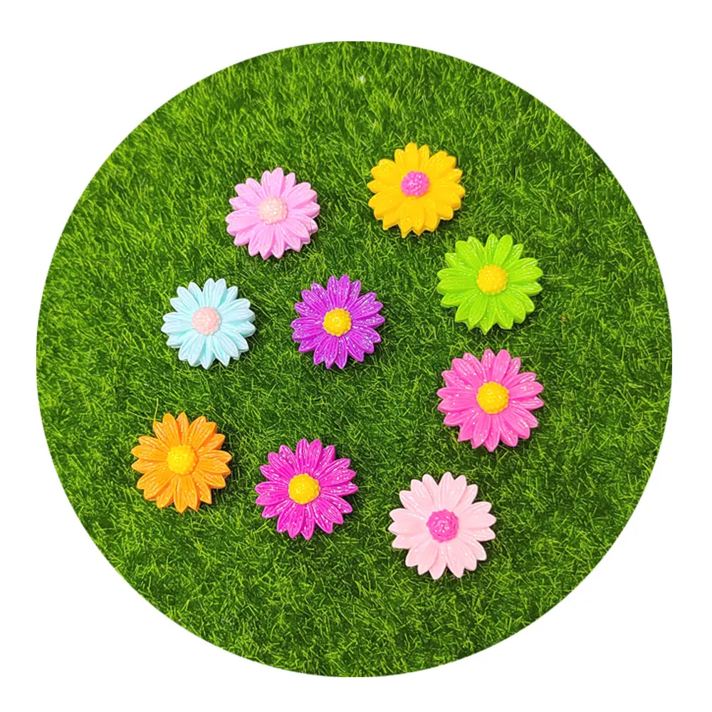 

Resin Flower Beads Flatback DIY Accessory Cabochons Embellishment for Jewelry Making Scrapbooking Craft