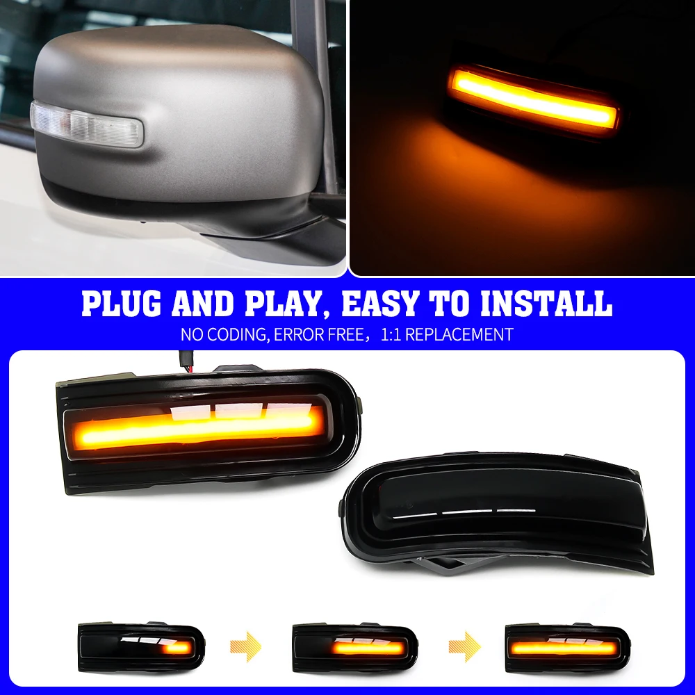 LED Dynamic Turn Singal Side Sequential Light Indicator Blinker Lamp For Jeep Renegade 2015 2016 2017 2018 2019 2020 2020 2022