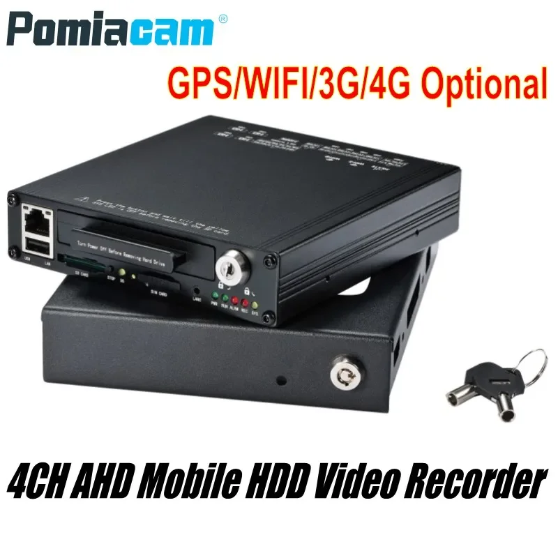 

HDVR9804 1080P H.264 4CH AHD HDD Mobile DVR GPS WIFI G-sensor 3G 4G Mobile HDD video record system for Vehicle Car Bus