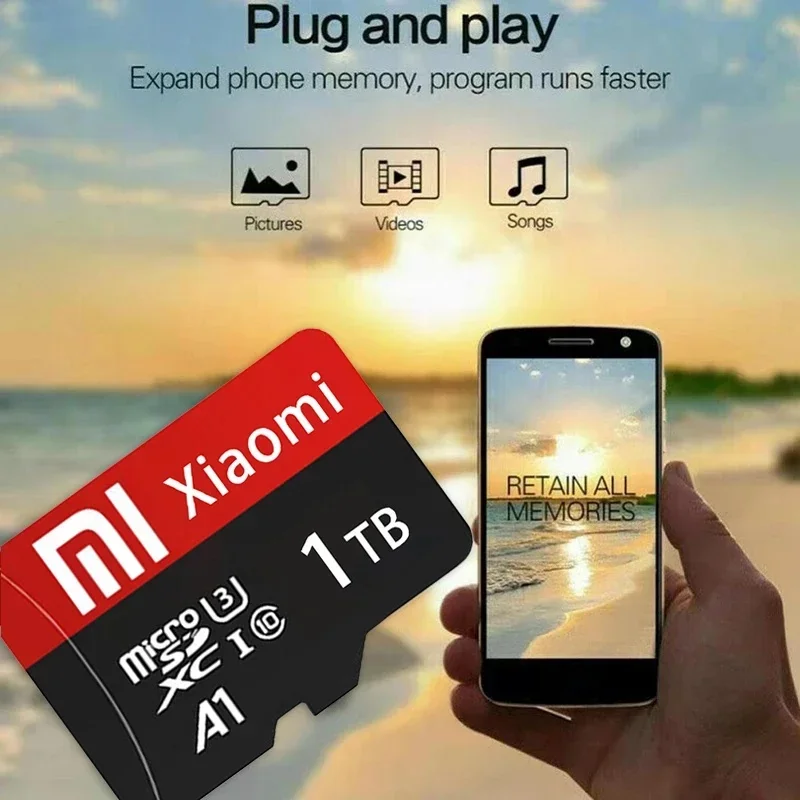 XIAOMI Micro SD Card A1 Class 10 2TB Smart Flash High Speed SD TF Memory Card 1TB 128GB 256GB Cartao De Memoria For Phone/Camera