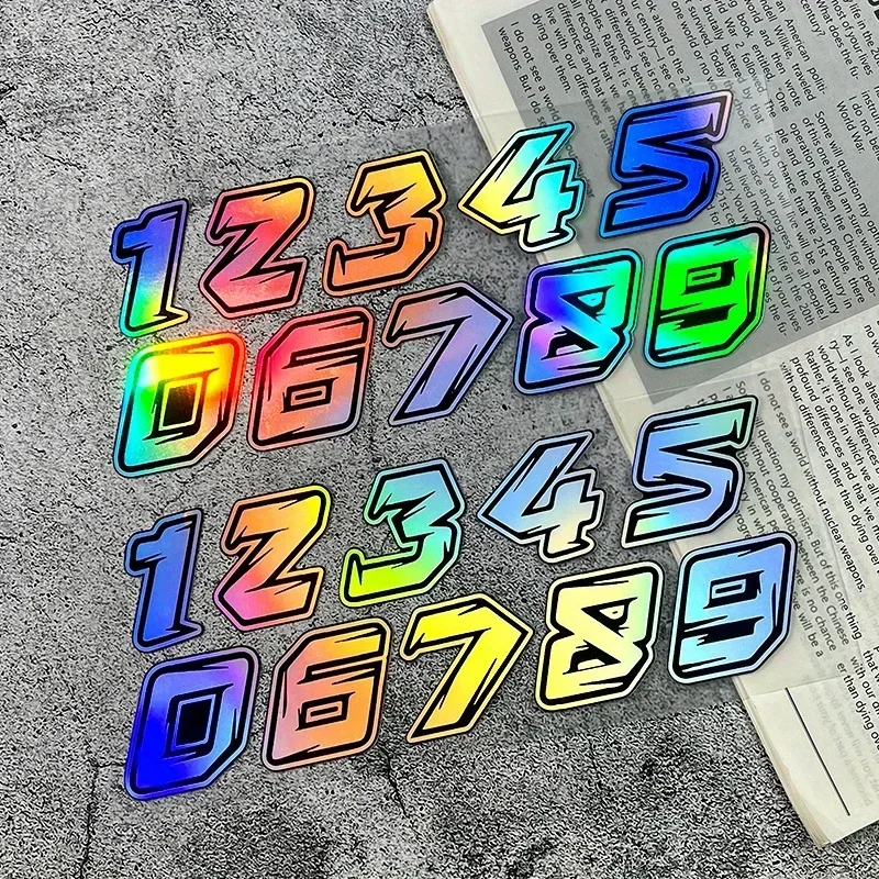 1세트 '레이싱 스타일 번호 스티커' 세트 자동차 오토바이 스타일링 장식 레이스 ID 테마 데칼 액세서리