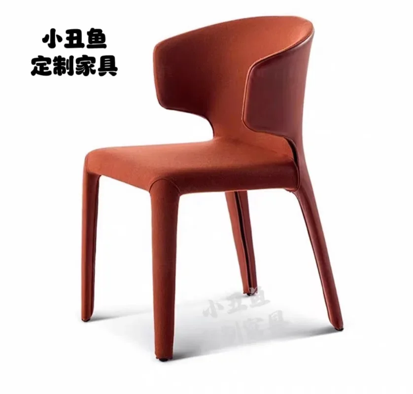 

Hxl Minimalist Leather Dining Chair Leisure Chair Desk Chair Meeting Room Hotel Chair