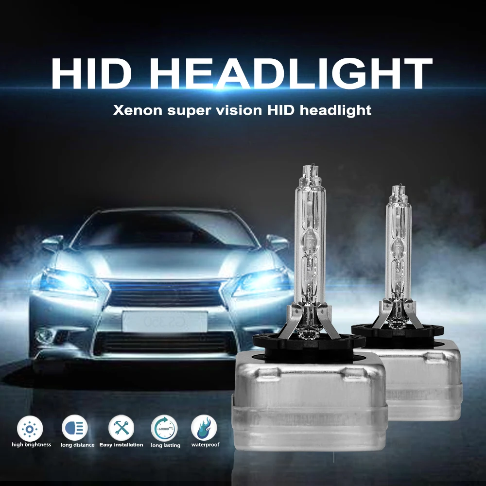 

2Pcs 12V DC 35W D1S D3S D2S Bulb HID Xenon Lamp Car Headlight 5000K 6000K 8000K 10000K 12000K 12V Auto Headlamps High Brightness