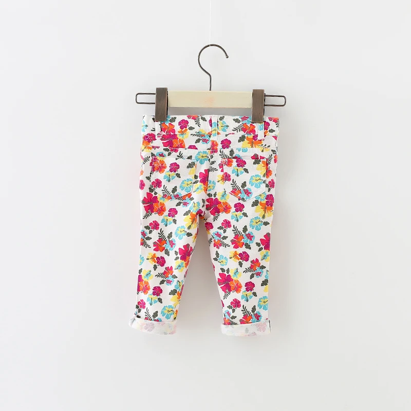 Infant Baby Girls Pants Jeans Toddler Bebe Soft Skinny Denim Pants Girl  Fashion Newborn Flower Stretch Pants 12-24M