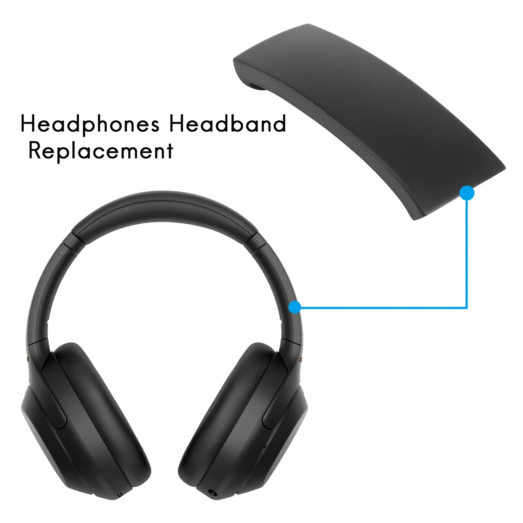 Hoofdband Vervanging Voor Sony WH-1000XM3 Xm3 Draadloze Noise-Canceling Over-Ear Koptelefoon Zwart