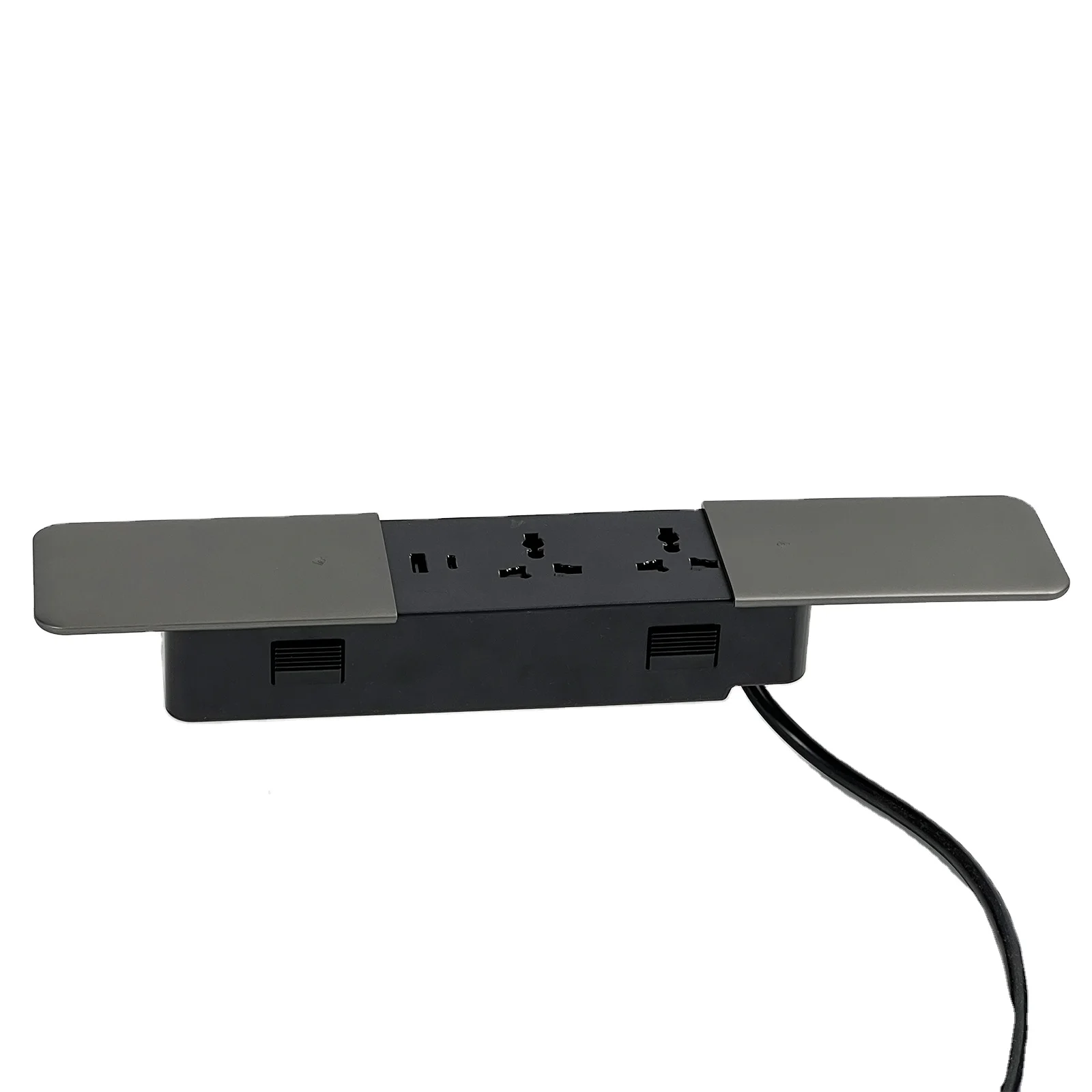 

Новая двухсторонняя настольная розетка с левой и правой раздвижной крышкой и раздвижной крышкой USB-C/офисной мебели, разъем USB-разъем