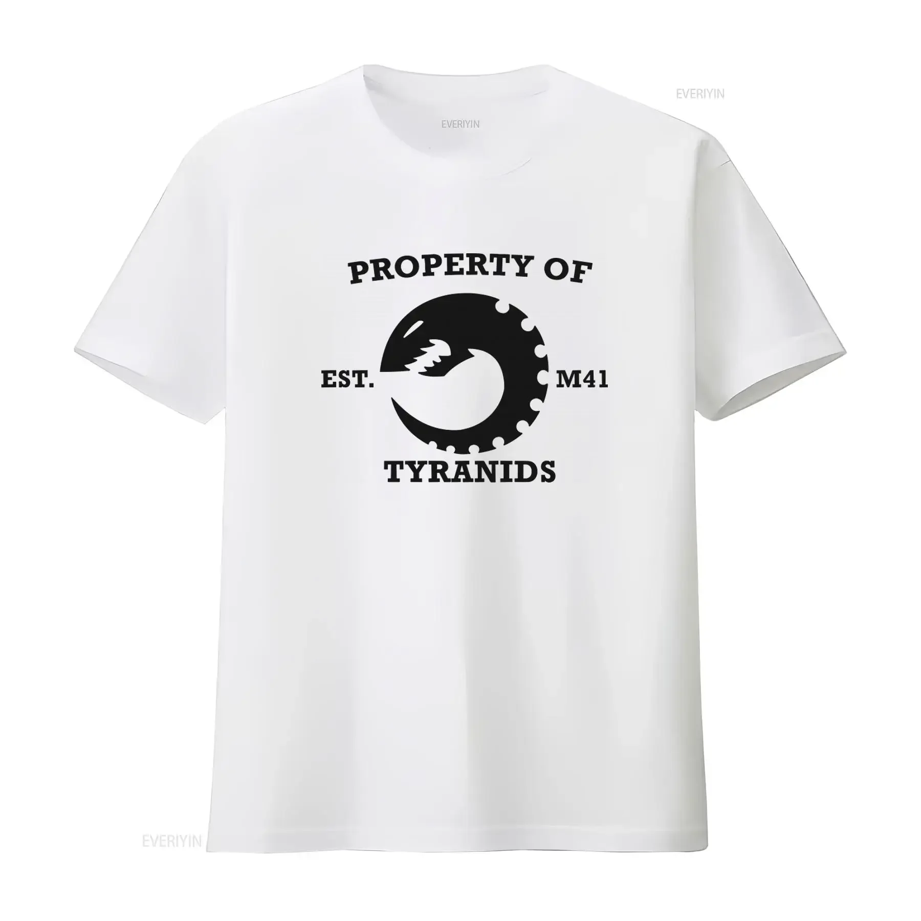 Tyranids Property Of Line Print T shirt for Casual Fashion vintage Washed graphic Stylish homme Top For Everyday Wear