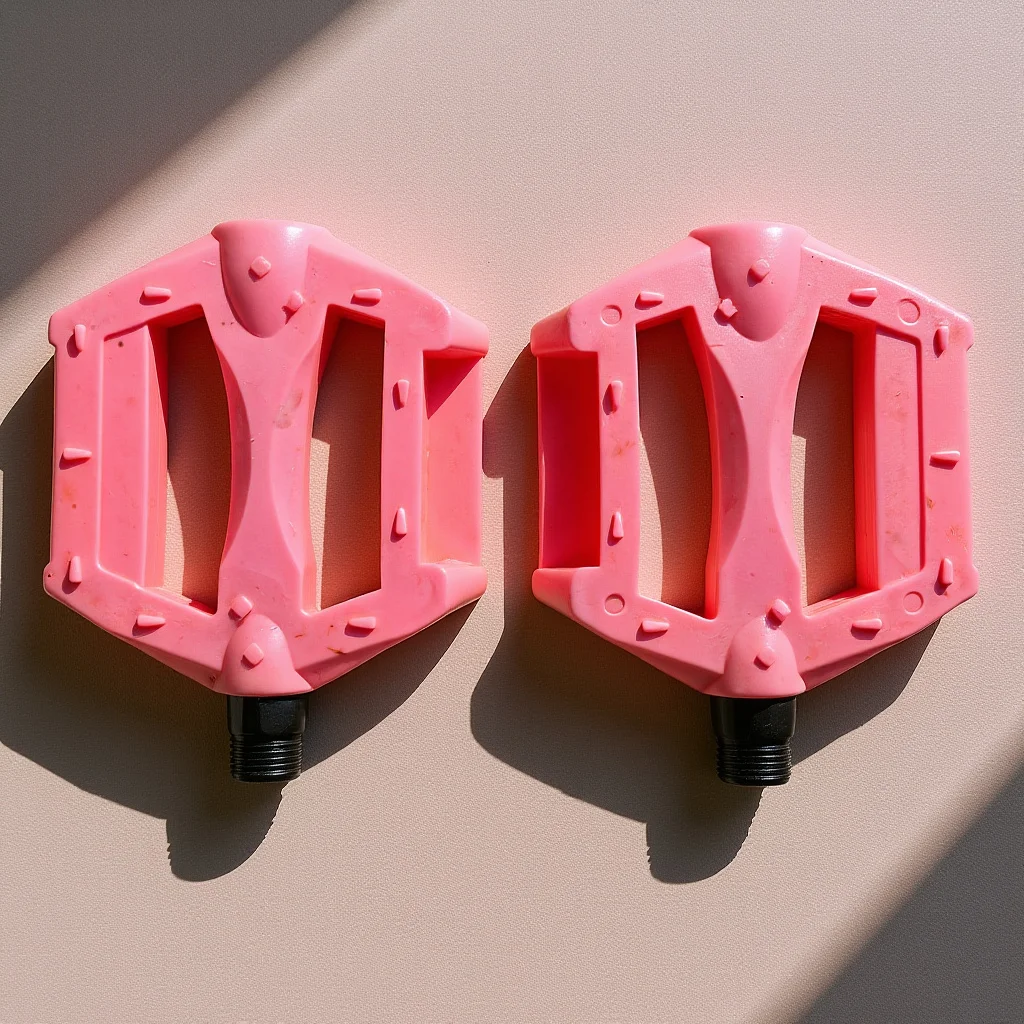 

1Pair Bike Pedals Nonslip Durable Plastic Iron Easy Install Stable Support Antislip Grooves Versatile Size Bicycle