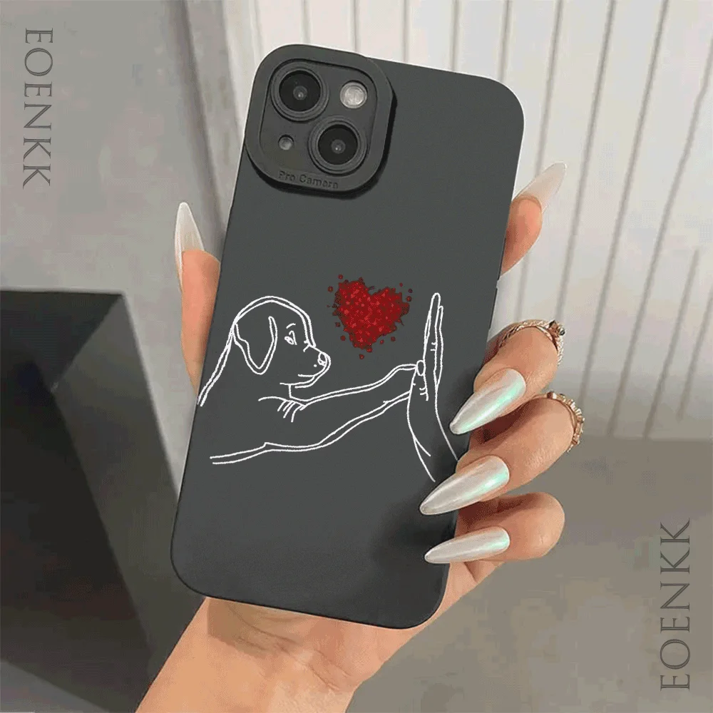 Cat Dog High Five Silicone Phone Case For Samsung Galaxy S25 S24 S23 Plus S22 S21 20 Note 10 20 Lite Ultra Plus FE 5G Soft Cover