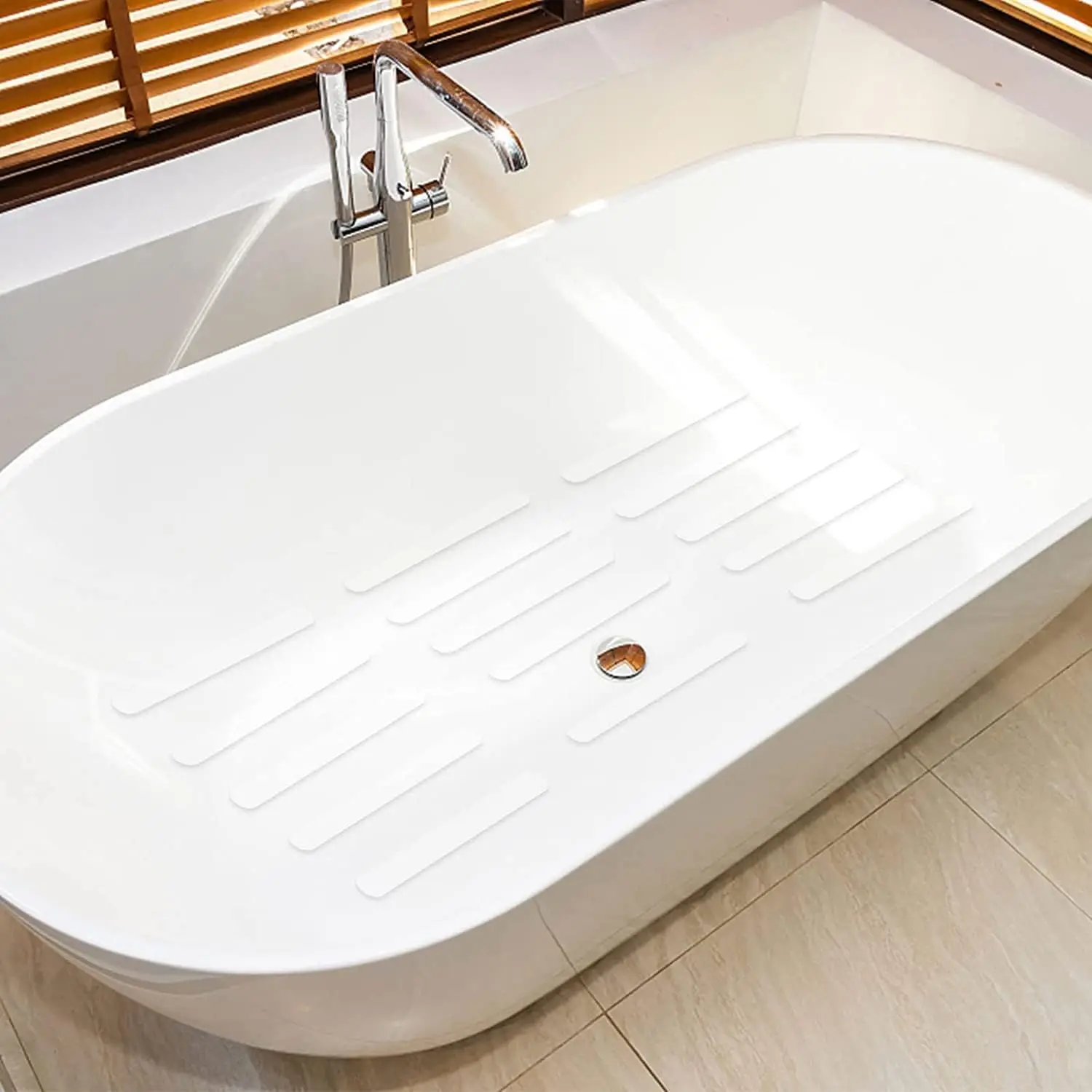 Anti-Slip Strips,48pcs Safety Shower Treads Stickers, Bathtub Non Slip Stickers, Anti Skid Tape for Shower,Tub,Steps, Floor-Stre