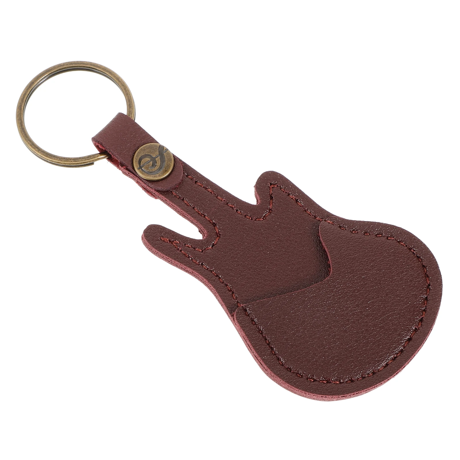 

Holders Guitar Storage Case Electric Plectrums Brown Pu Convenient Bag Man