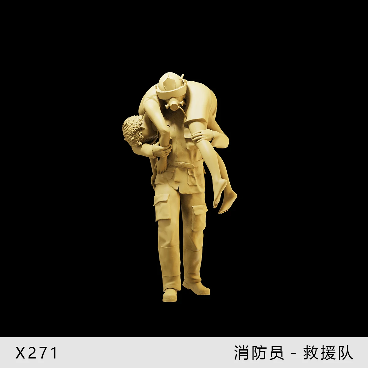 

3D Print 1/64 1/43 1/35 Firemen Rescuing People Figure Miniatures Model Creative Sand Table Scene Prop Display Decor For Cars