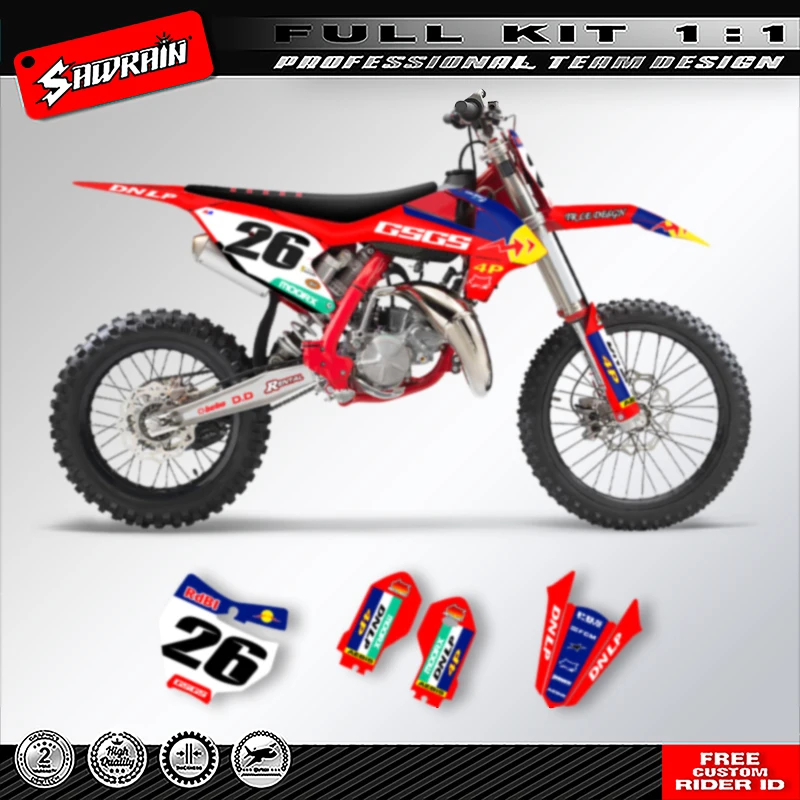 

Sawrain Motorcycle Graphics Background Decals Stickers Protect Kits for GASGAS MC85 2021 2022 001