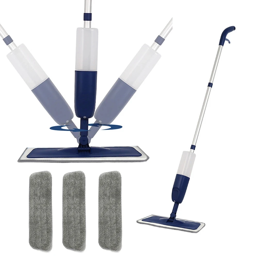 Hands-Free lazy Mop Water Spray Mop Microfiber Fast Cleaning 360° Flexible Rotation Suitable For Kitchen living Room Etc