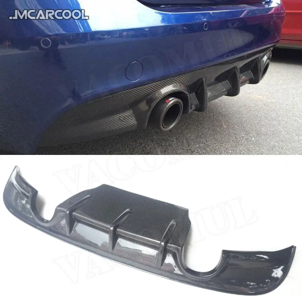 Carbon Fiber Rear Lip Diffuser Spoiler For Jaguar XE Sedan 4-Door 2015 2016 2017 Car FRP Back Bumper Lip Apron Protector