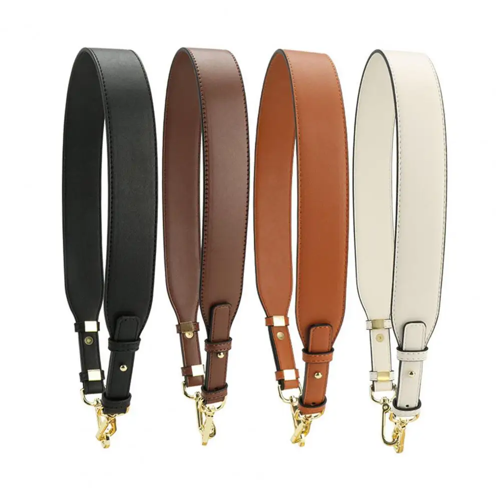 Adjustable Purse Strap Faux Leather Bag Strap with Metal Clasps Replacement Strap for Purses Handbag Accessory