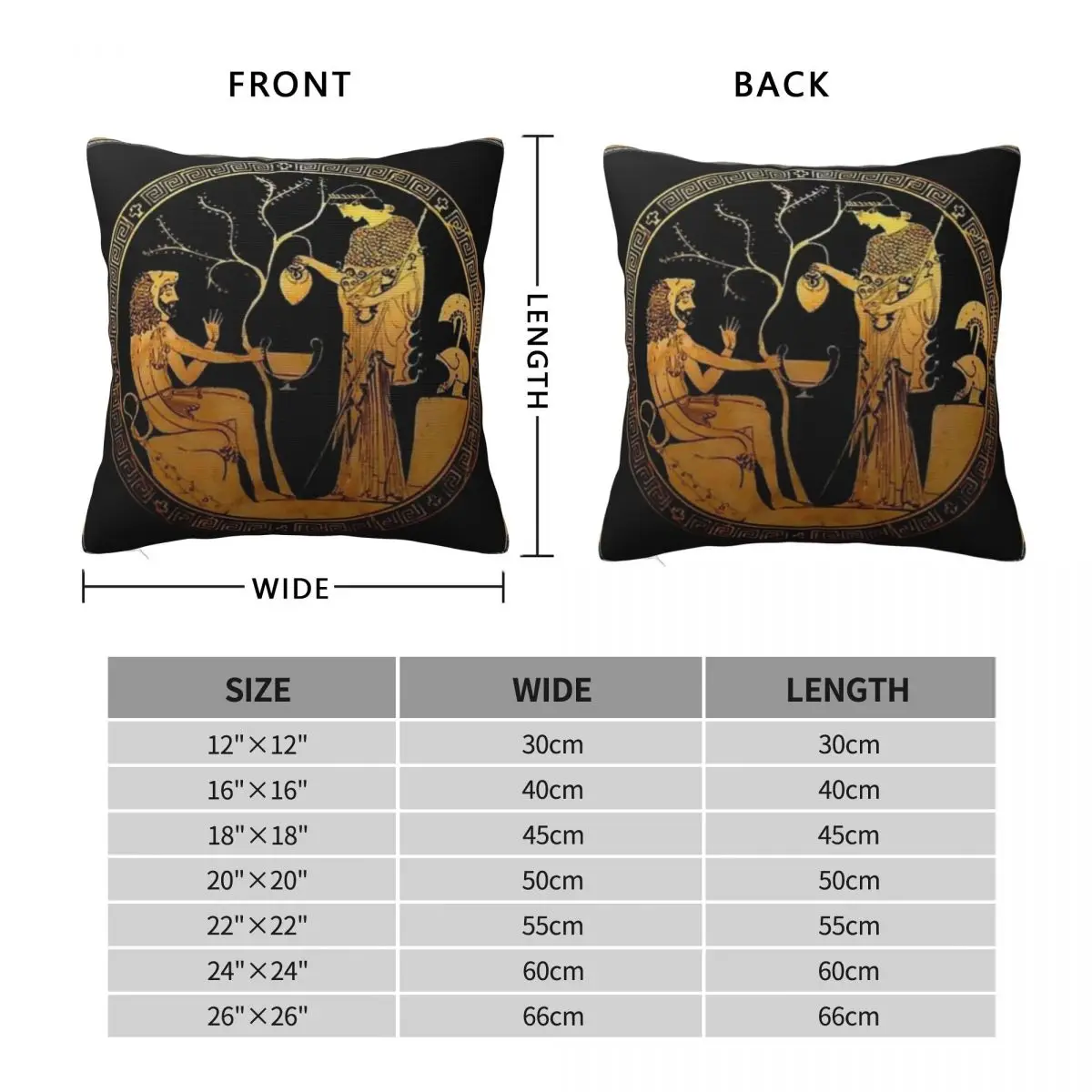 Ancient Greek Mythology Square Pillowcase Pillow Cover Cushion Zip Decorative Comfort Throw Pillow for Home Living Room