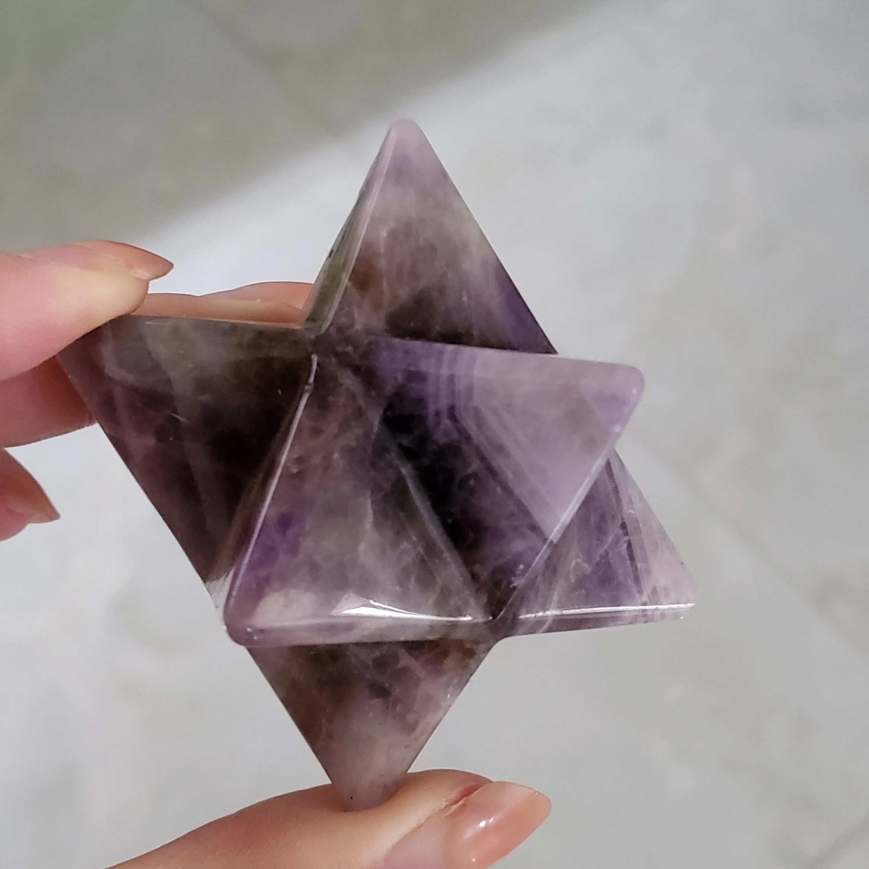 

Натуральный фантазийный Аметист Merkaba, энергетическое ремесленное украшение