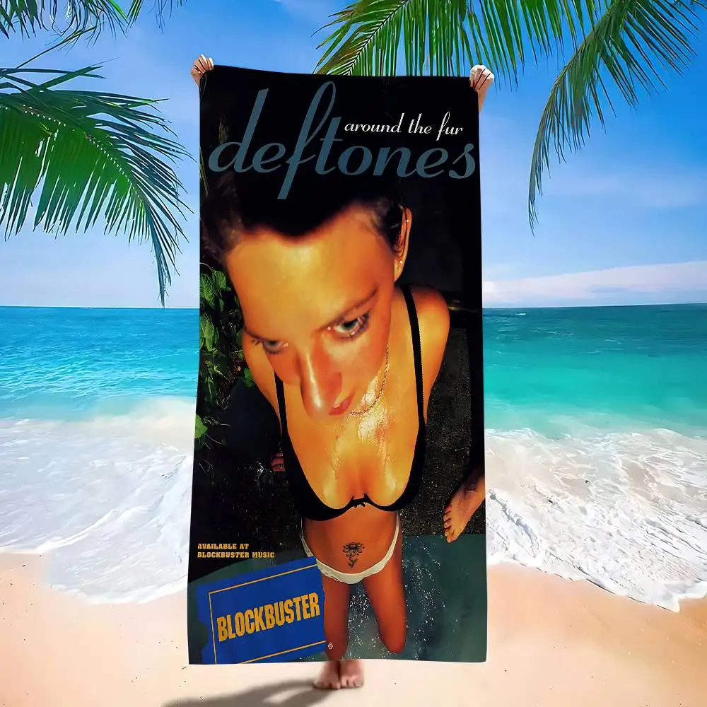 Alternative Metal Band Deftones Microfiber Printed Beach Towel Mountain Climbing Yoga Beach Swimming Running Absorbent Towel