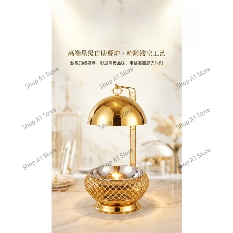 Alcohol stove Round hanging cover Hotel restaurant Stainless steel buffet stove