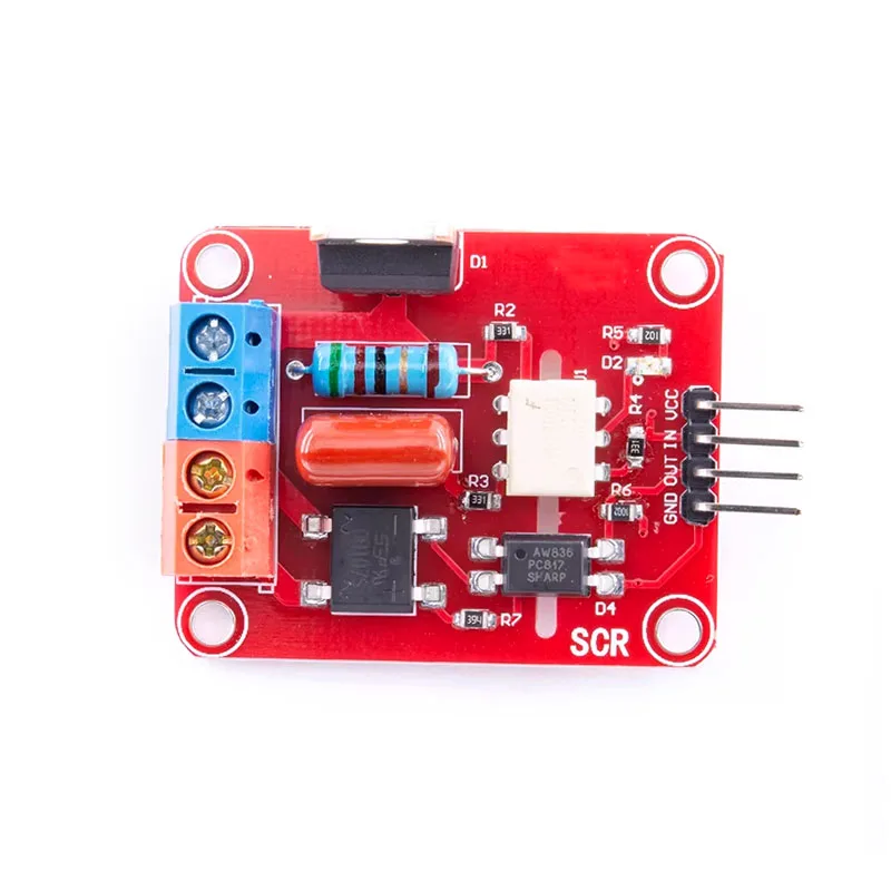 Moduł przełącznika AC Triac SCR BTA16 16A, wykrywanie przelomu zerowego, możliwość ściemniania, kompatybilny z logiką 3.3V-5V — zdjęcie produktu 4