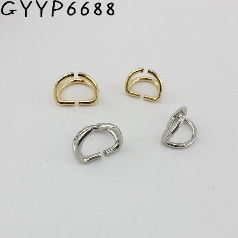 10-50pcs 15mm 18mm Inside Double d ring hardware metal round edge d-ring,Rings for Strap Bags Garment Accessories Belt Connector