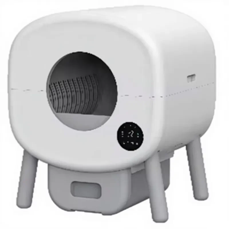 Oval Plastic Self-Cleaning Litter Box with Sensor Control Home Pet Care Accessories