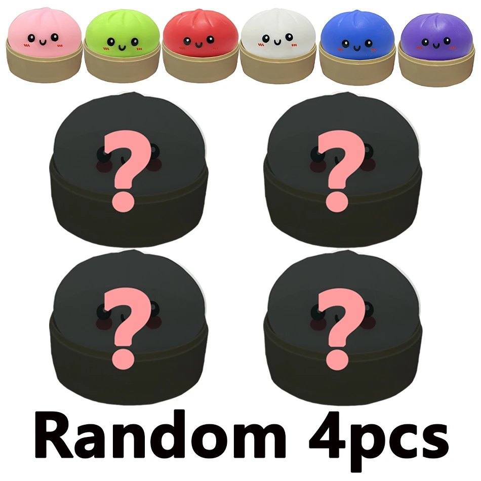 11 Stijlen Realistische Reuze Dumpling Knijp Speelgoed Met Bamboe Stoommandje Zachte Deegbal Decompressie Fidget Speelgoed Grappig Creatief Cadeau