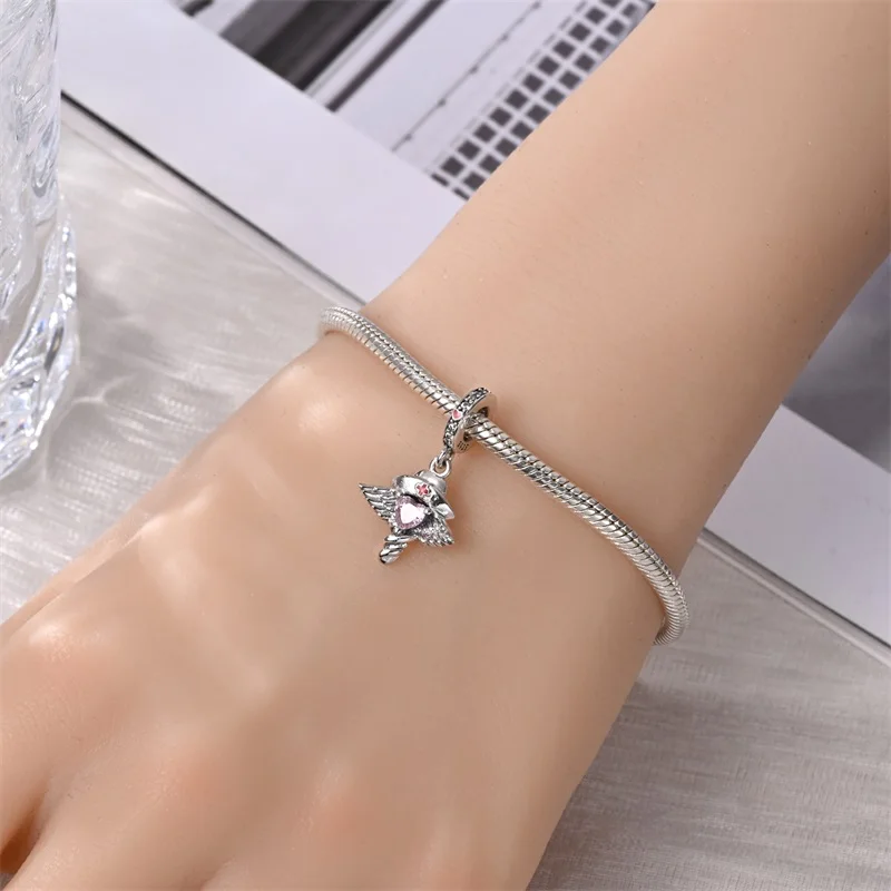925 Sterling Silver Charms Bead CZ Zircon Medical Guard Dangle Fit Original Bracelet DIY Women Jewelry Gift