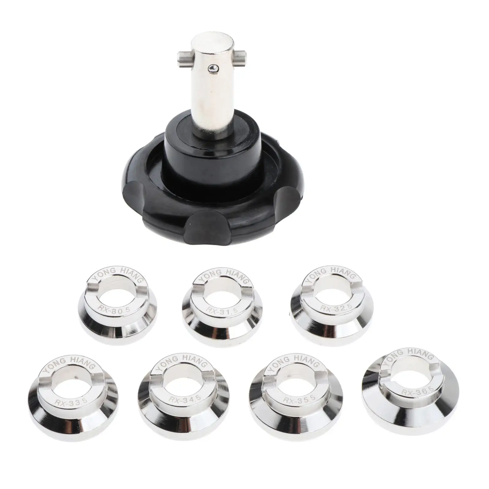 Watch Back Case Opener Repair with 7 Sizes Grooved Clamps Watchmaker Maintenance Lightweight Portable Accessories Repair Tools