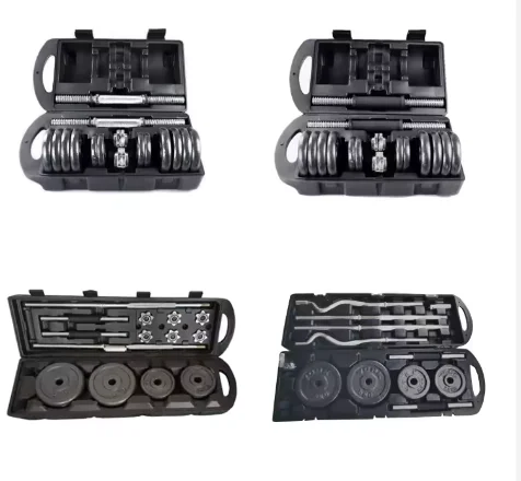 

2026 2026 Factory Cheap Price Customized Private Logo Baked Painted Dumbbell Set 15-50kg Barbell Dumbbell Set With Carry Boxprom