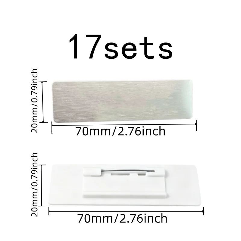 17 pcs Employee Identification Pins, Durable Non-Fading, suitable for School Conference Pins, Smooth Writable Area