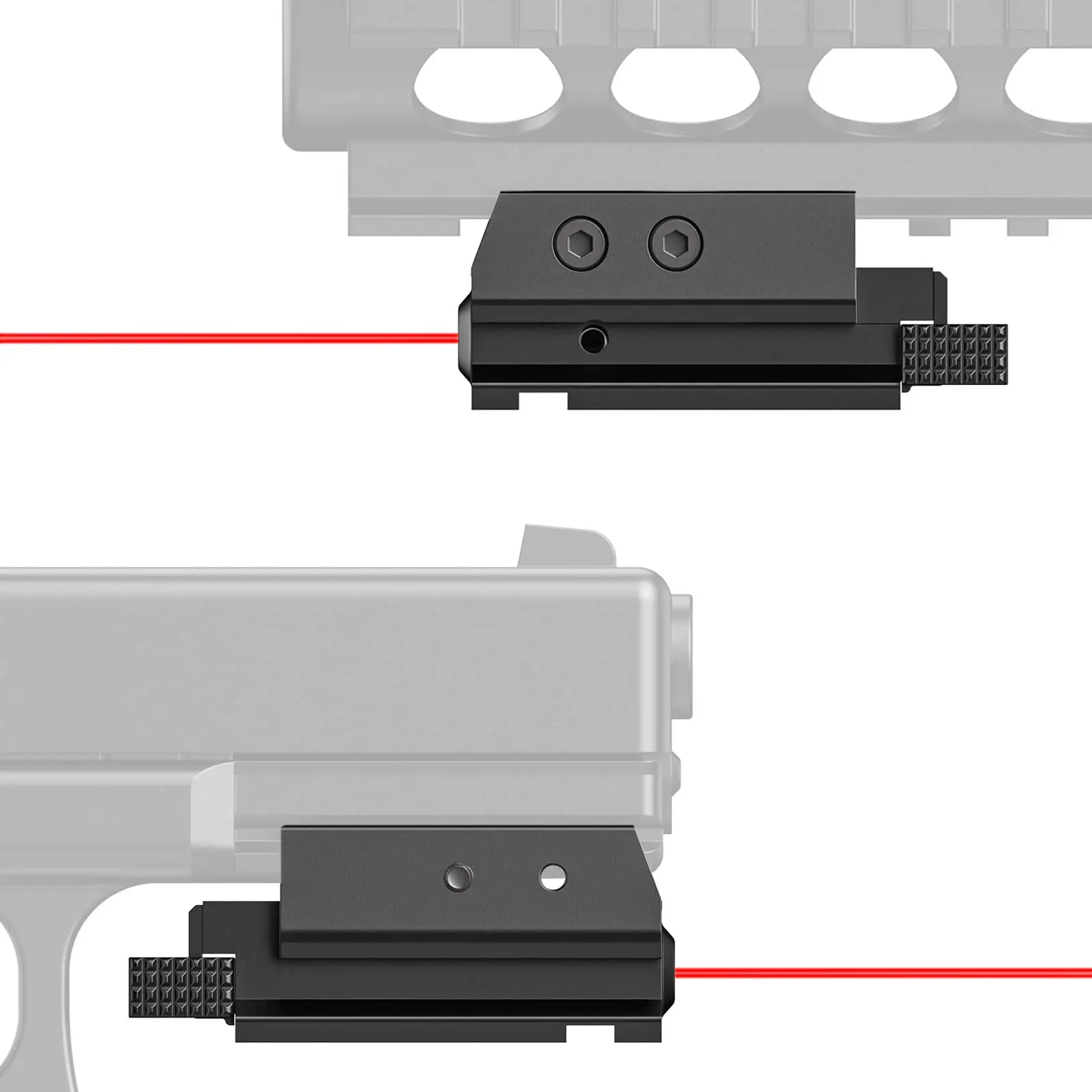 MidTen Red Dot Laser Sight Tactical 20mm Standard Picatinny Weaver Rail For Pistol Handgun Gun Rifle Hunting With Batteries