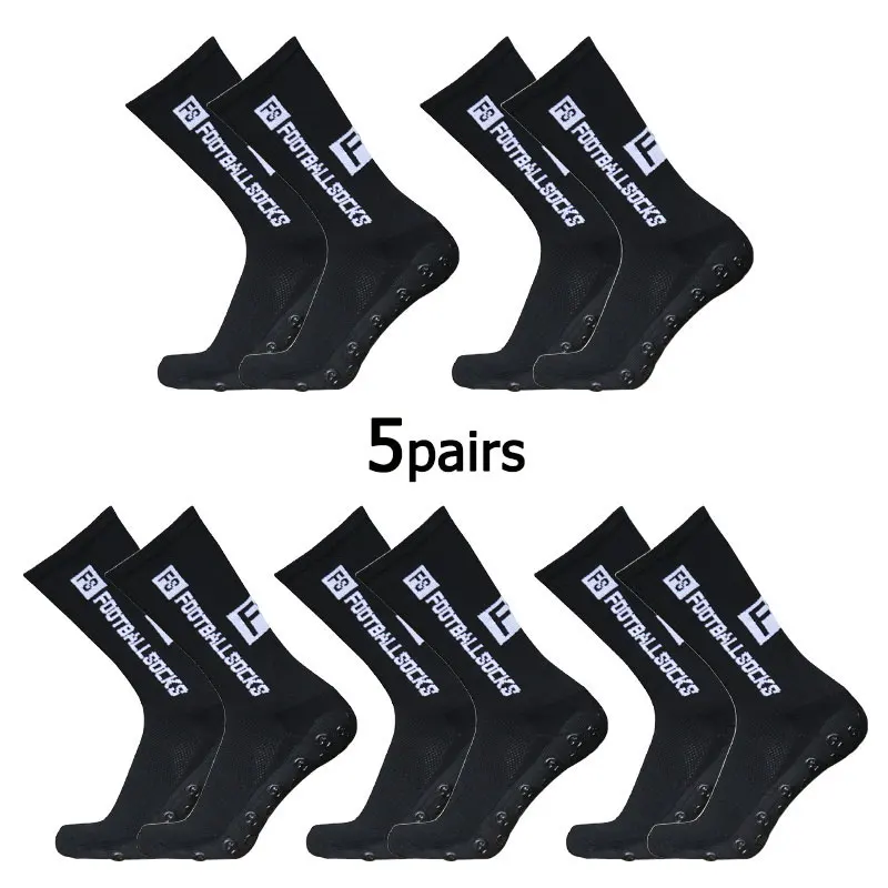 5 pairs of multi-color adhesive dots for anti slip, sweat absorption, and odor prevention FS football socks and sports socks