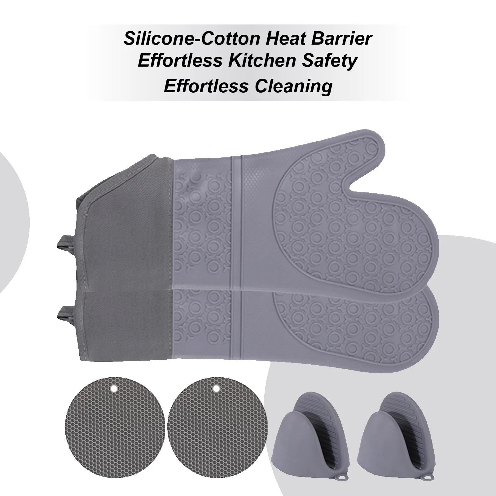 

Варежки для духовки, термостойкие силиконовые кухонные гаджеты, эргономичные варежки для духовки, наборы держателей для кастрюль для приготовления пищи, гриля, барбекю на открытом воздухе