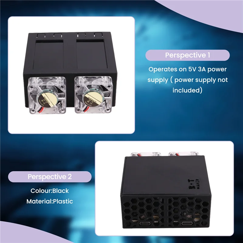 Classic-For Nerdminer V2 Miner 78KH/Sx2 Dual Screen BTC Solo Lottery Miner Bitcoin Nerd Miner Lottery Miner With Luminous Fan
