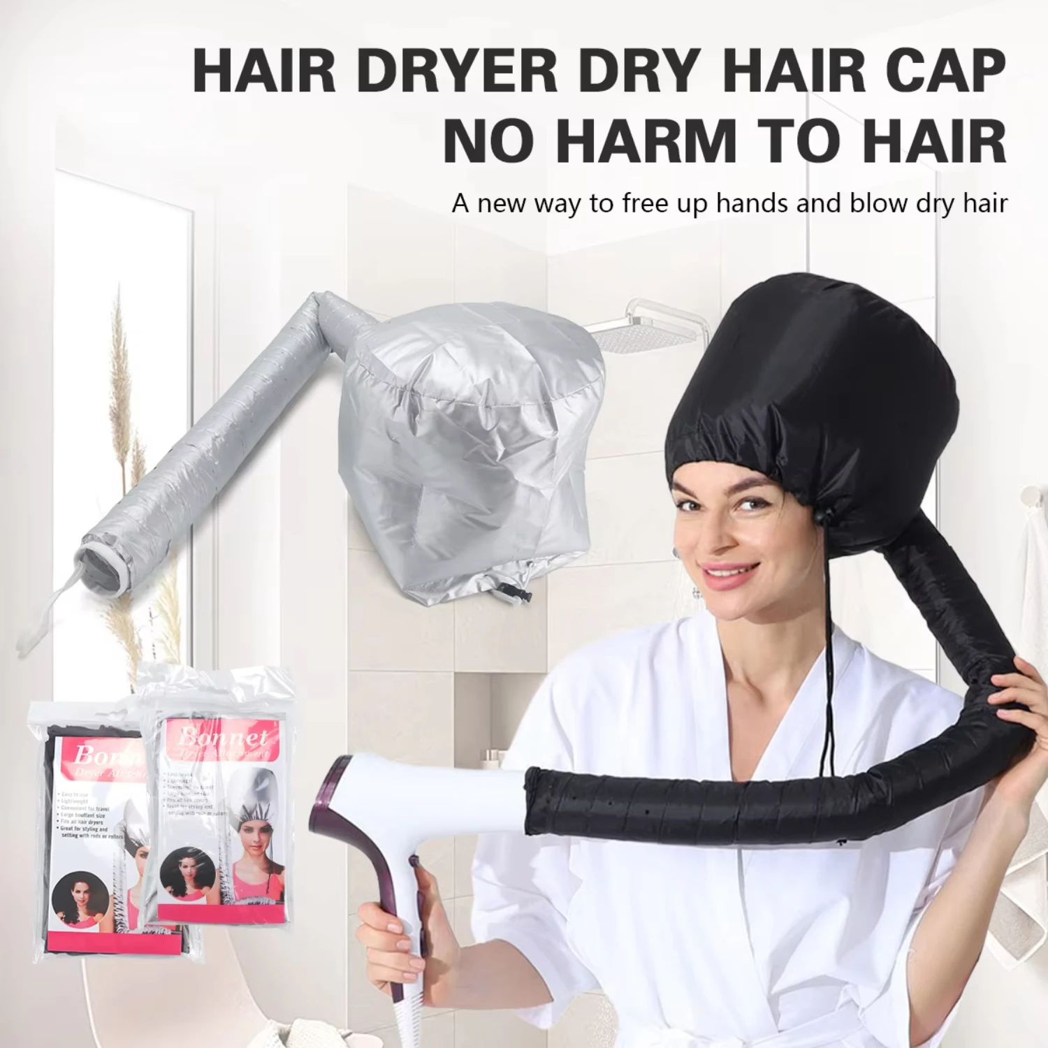 

Portable Quick Dry Hair Bonnet Dryer Gorro Secador Touca Difusora Steamer Baked Oil Care Diffuser Drying Hairdressing Tools