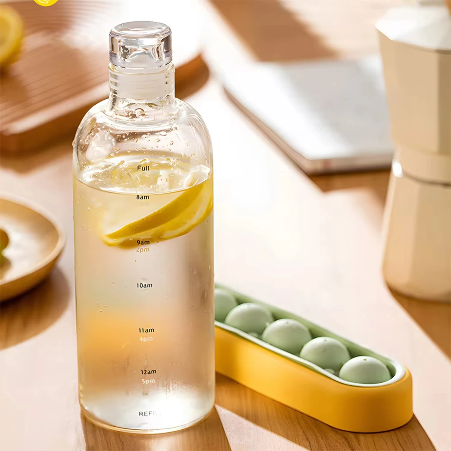 Factory  Portable Clear  Scale Transparent Glass Girls 750ml Sports  Tea  Glass Drinking
