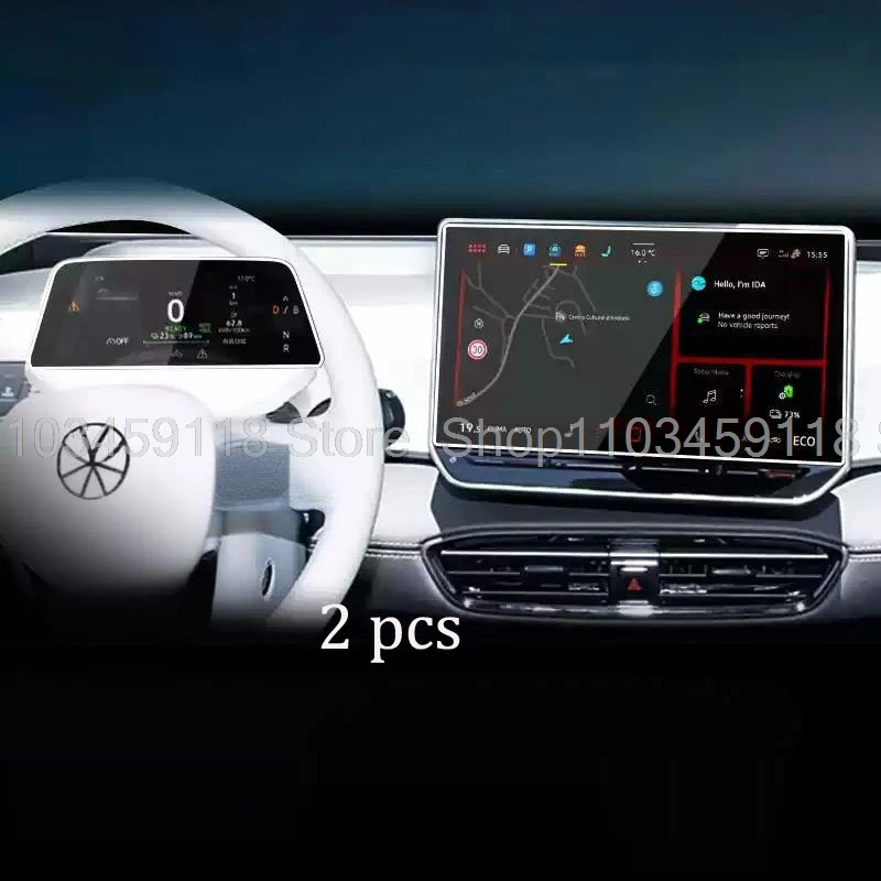 ل Volkswagen ID.4 VW ID.4X ID.5 2025 لوحة القيادة 5.3 بوصة و12.9 بوصة الملاحة الزجاج المقسى شاشة طبقة رقيقة واقية #1