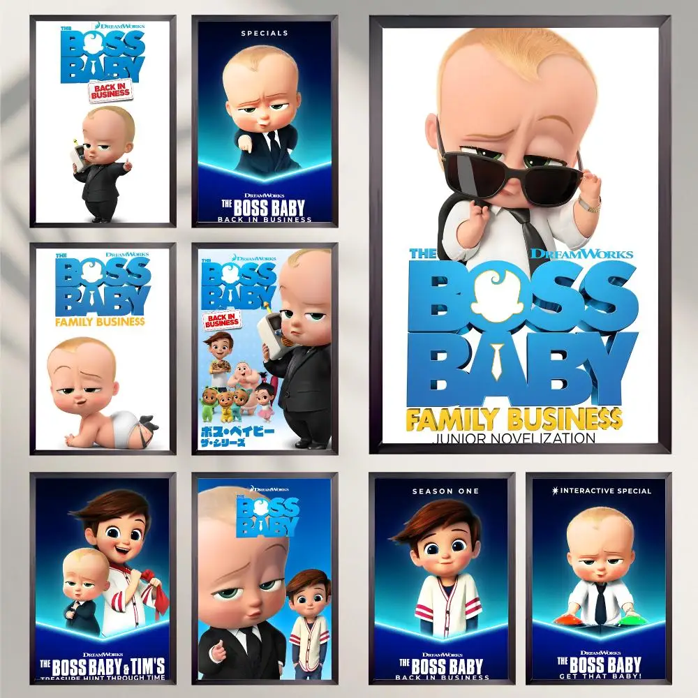 movie The Boss Baby Poster Poster HD Self-Adhesive Art Print Waterproof Wall Decor for Bedroom Living Room Decor Gift