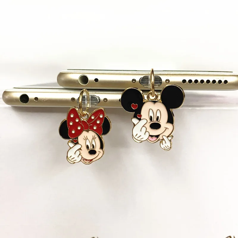 Potdemiel Disney Minnie Mickey Wtyczka przeciwpyłowa do telefonu iPhone Samsung Xiaomi Typ C Android Port…