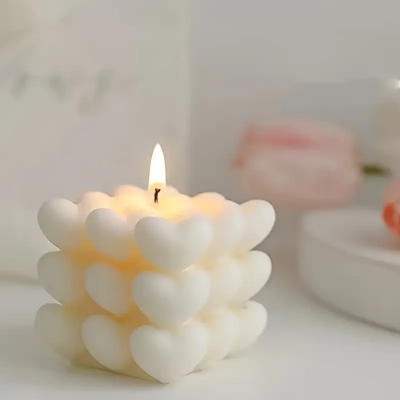 قالب شمع من السيليكون من Love لمكعب الثلج المصنوع يدويًا من الصابون والخبز متعدد الاستخدامات لحفلات الزفاف، قالب مثالي لعيد الحب