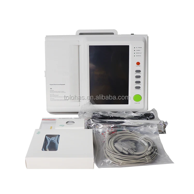 LHB1012V China Factory Price 12 Channel Digital ECG Machine USB Port Approved Portable ECG Machine Price