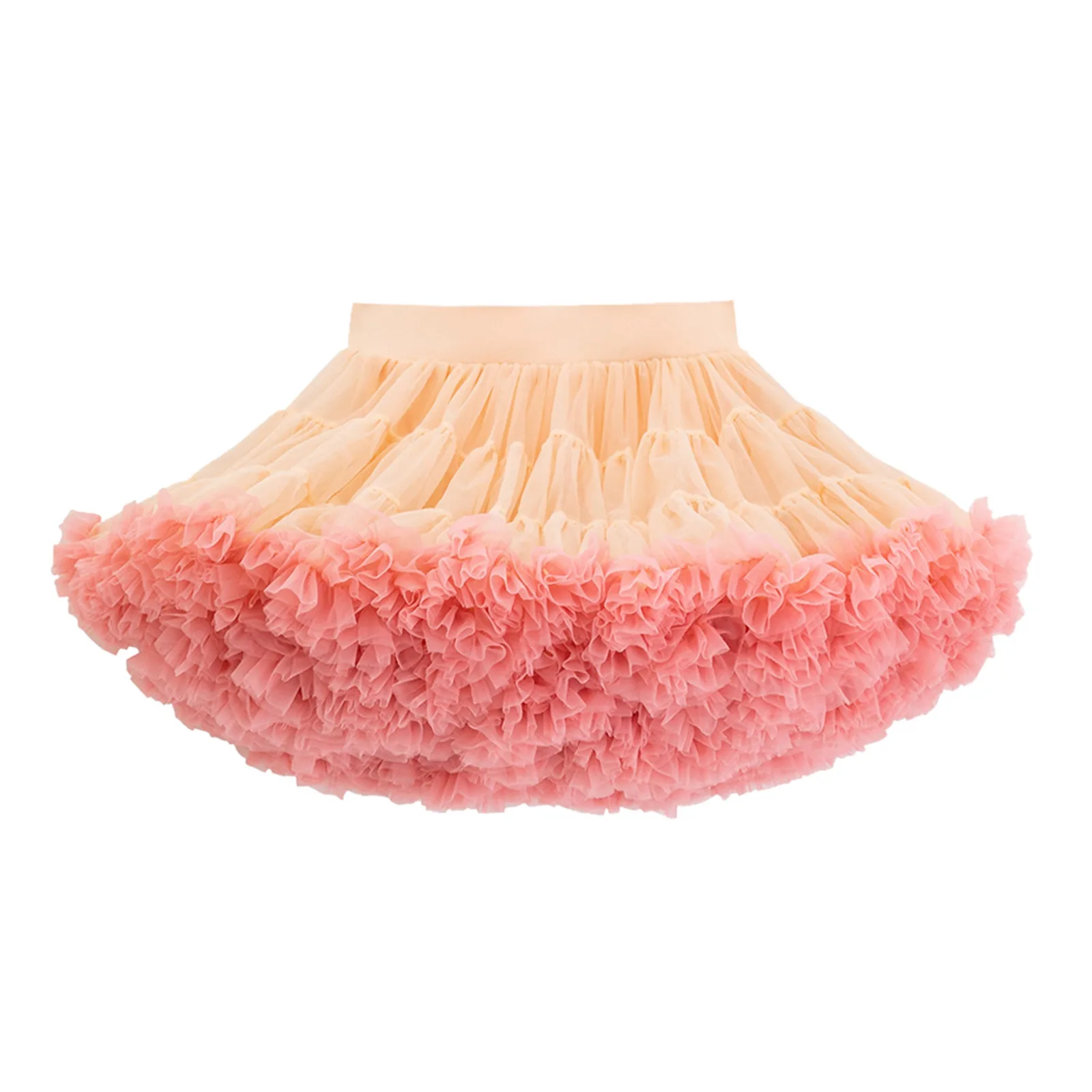 Falda de encaje para mujer, falda de gasa esponjosa para niña, faldas tutú de colores sólidos, falda de baile para mujer, enagua de tul navideña, falda de tul