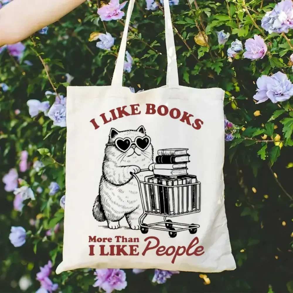 Fluffy Cat Noodle Funny Slogan Graphic Canvas Tote Bag Stylish Carry Bag For Picnics Parties And Handbags Gift